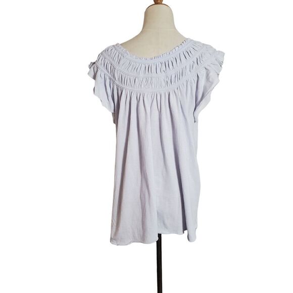 Free People Lilac Purple Flounce Top - Picture 4 of 6